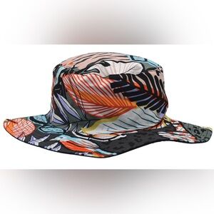 Hat bucket Cotton 2.5” brim Reversible Floral New CH98